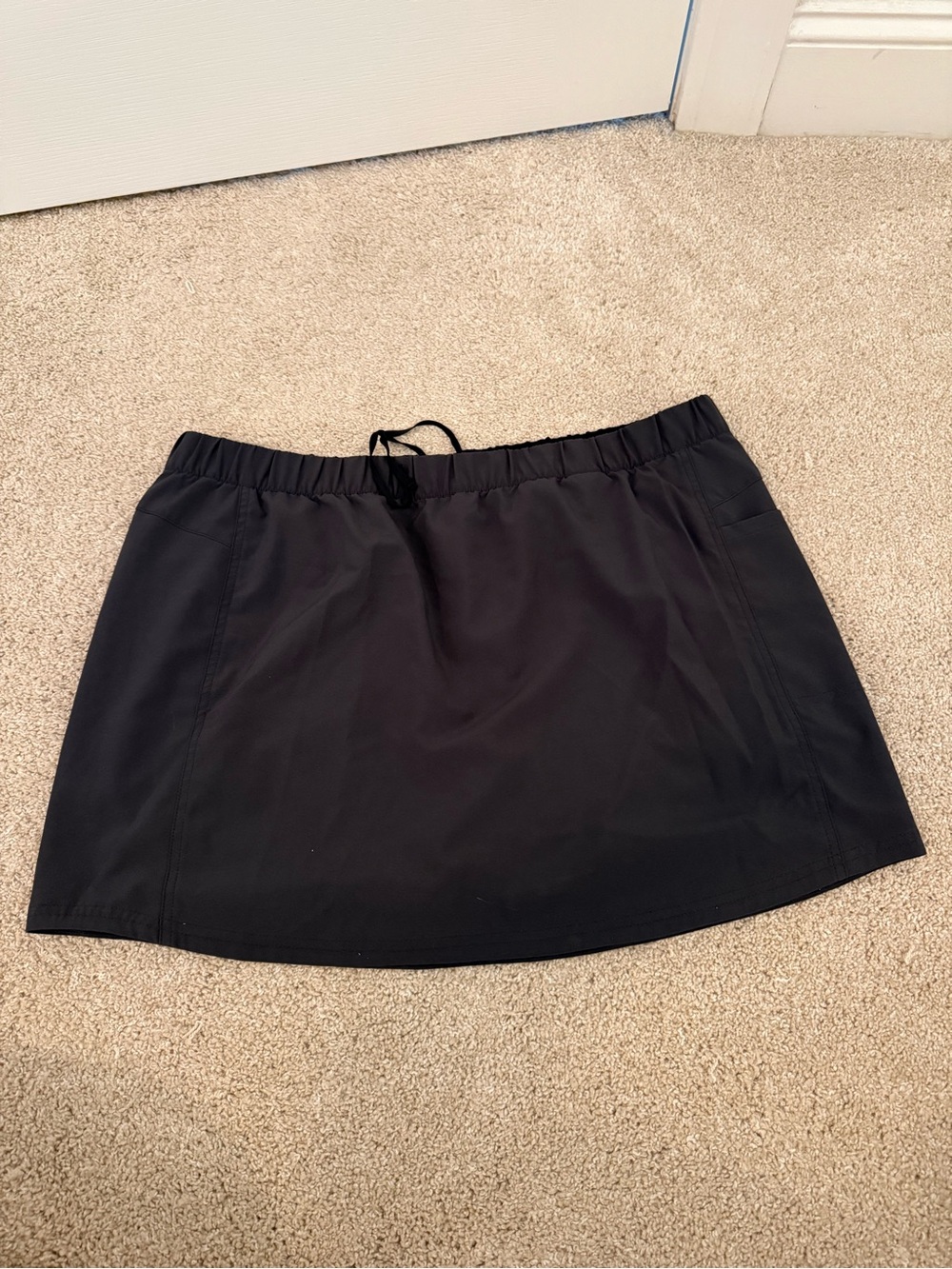 Patagonia Black Mini Skirt with Elastic Drawstring Waist
